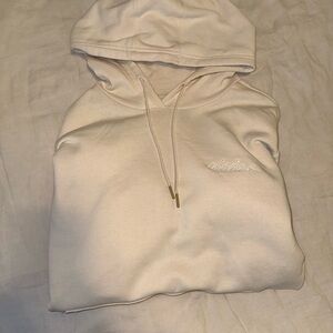 Adidas Cream Hoodie with Logo Tag